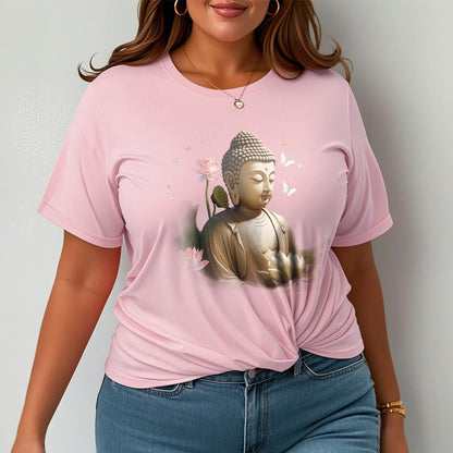 Mythstone Lotus Butterfly Meditation Buddha Tee T-shirt