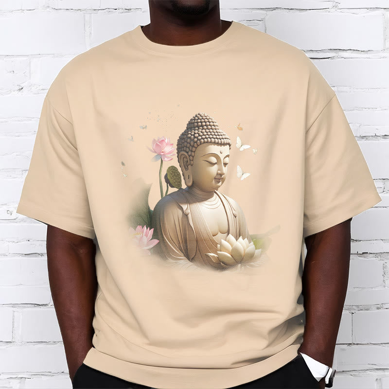 Mythstone Lotus Butterfly Meditation Buddha Tee T-shirt