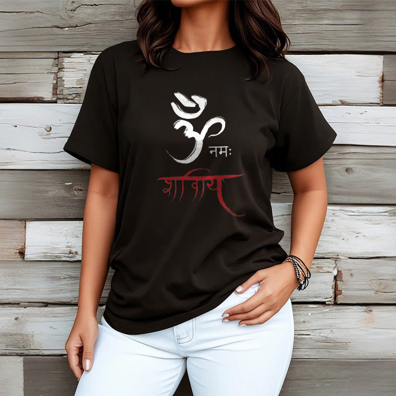 Mythstone OM NAMAH SHIVAYA Mantra Sanskrit Tee T-shirt