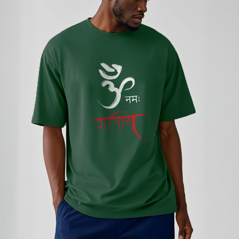 Mythstone OM NAMAH SHIVAYA Mantra Sanskrit Tee T-shirt