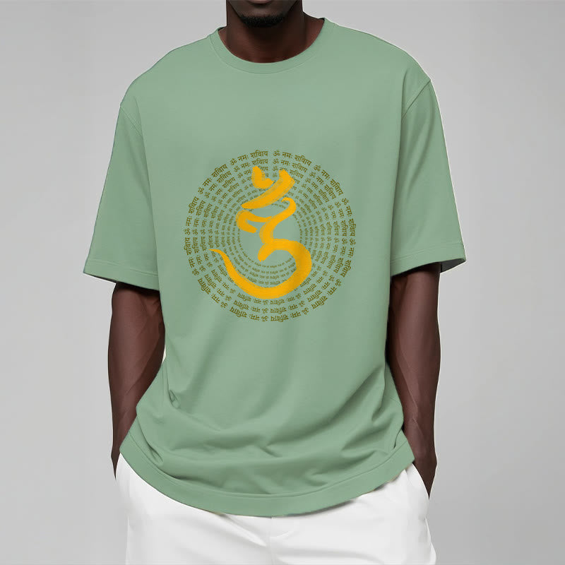 Mythstone 108 OM NAMAH SHIVAYA Mantra Sanskrit Tee T-shirt