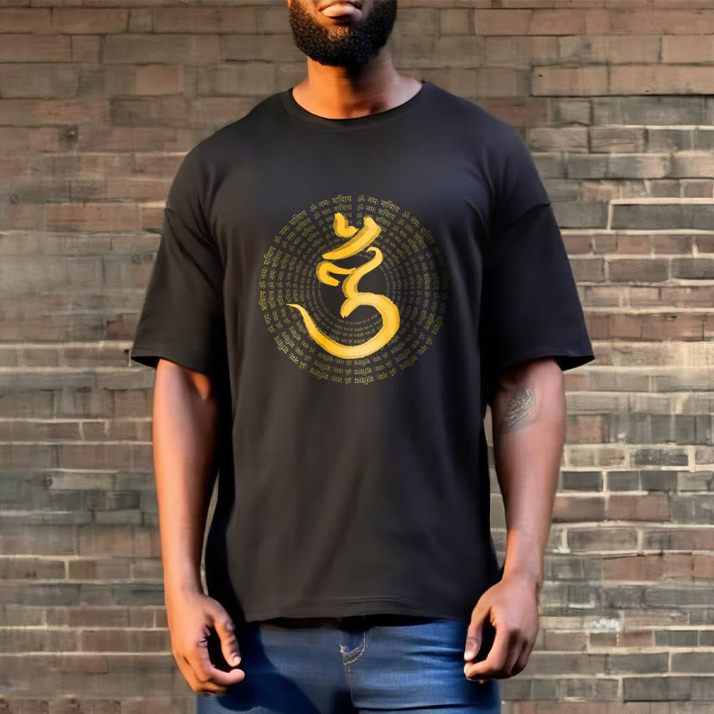 Mythstone 108 OM NAMAH SHIVAYA Mantra Sanskrit Tee T-shirt