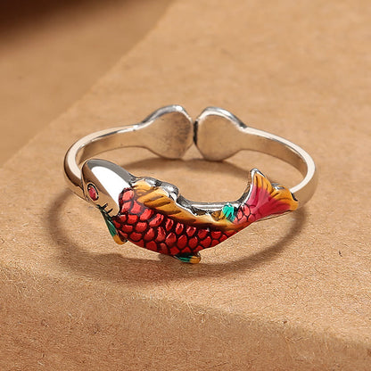 Mythstone Luck Koi Fish Wealth Prosperity Ring