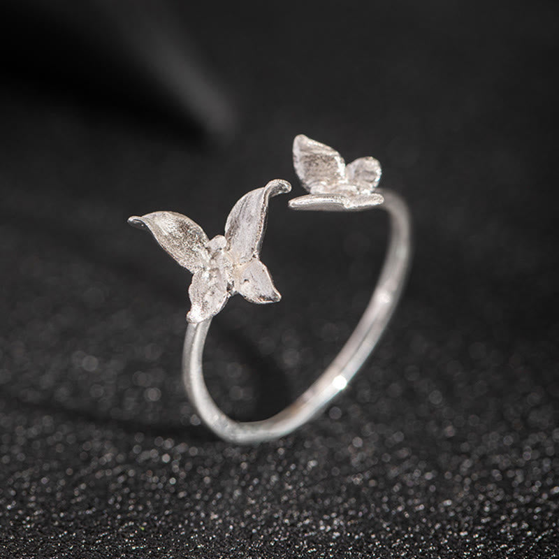 Mythstone 925 Sterling Silver Butterfly Love Ring