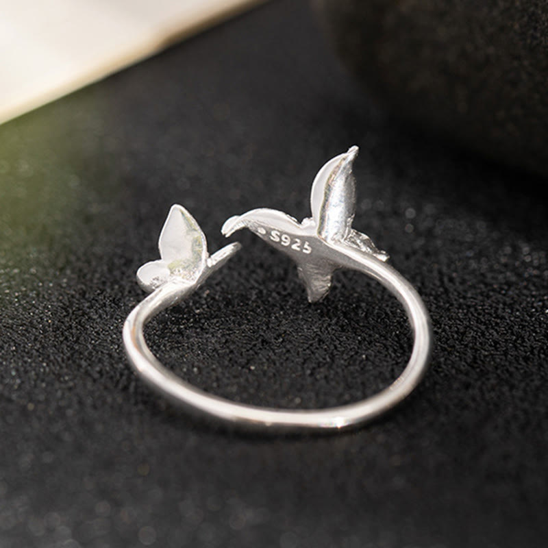 Mythstone 925 Sterling Silver Butterfly Love Ring