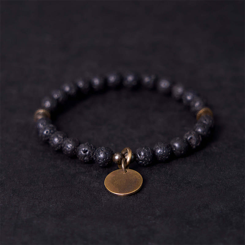 Mythstone Natural Lava Rock Beads Calm Support Healing Bracelet