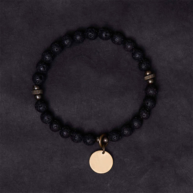 Mythstone Natural Lava Rock Beads Calm Support Healing Bracelet