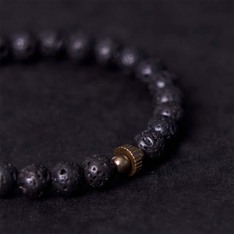 Mythstone Natural Lava Rock Beads Calm Support Healing Bracelet