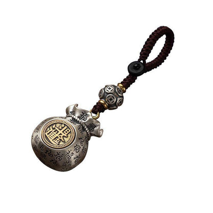 Mythstone Fu Character Money Bag Making Money Every Day Fortune Key Chain