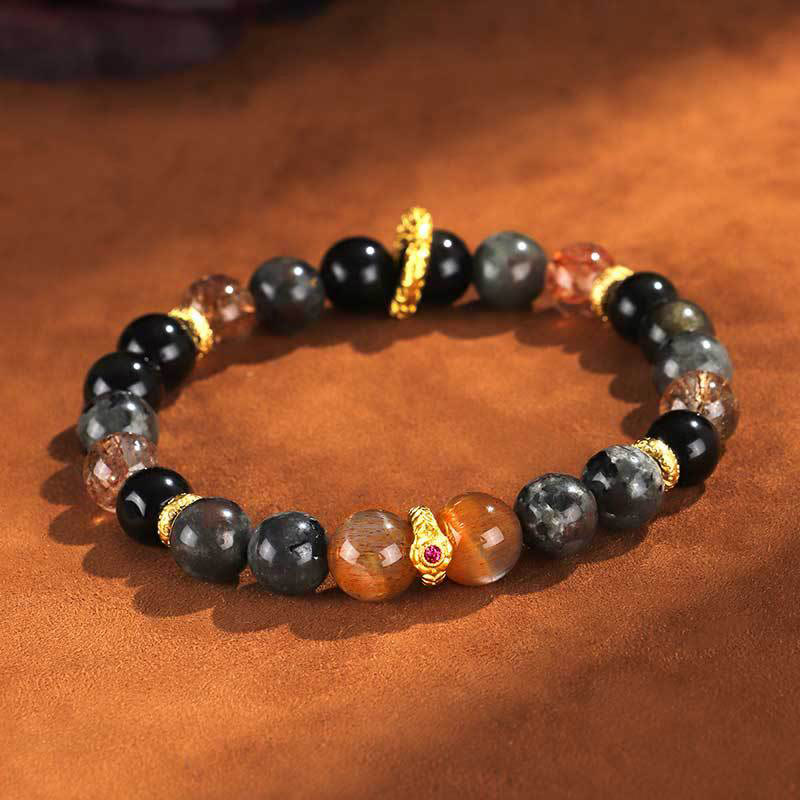 Mythstone Sun Stone Lava Rock Positive Bracelet