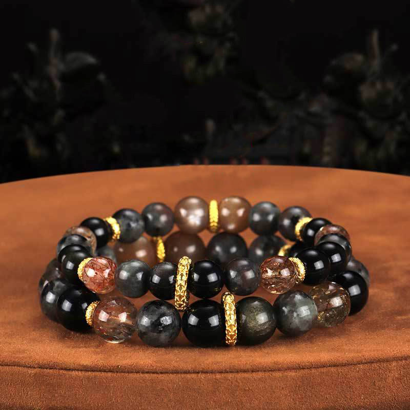 Mythstone Sun Stone Lava Rock Positive Bracelet