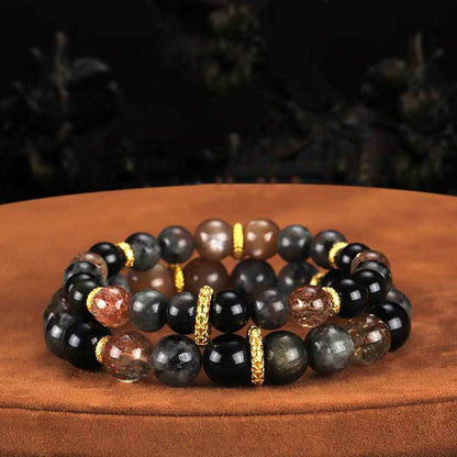 Mythstone Sun Stone Lava Rock Positive Bracelet