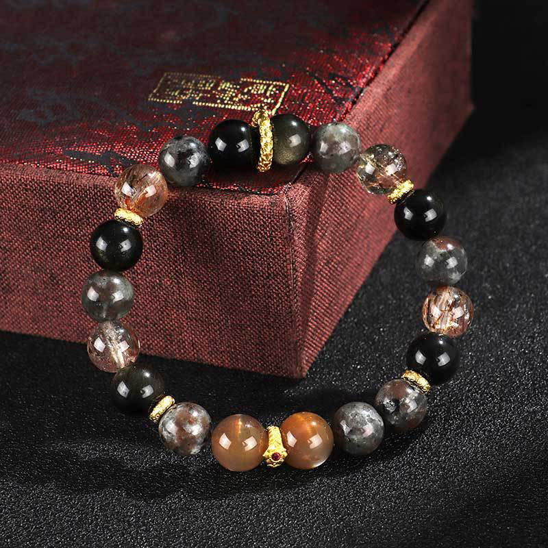 Mythstone Sun Stone Lava Rock Positive Bracelet