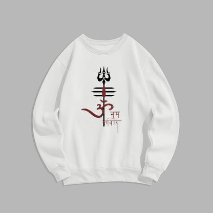 Mythstone OM NAMAH SHIVAYA Trident Fleece Lined Polyester Sweatshirt