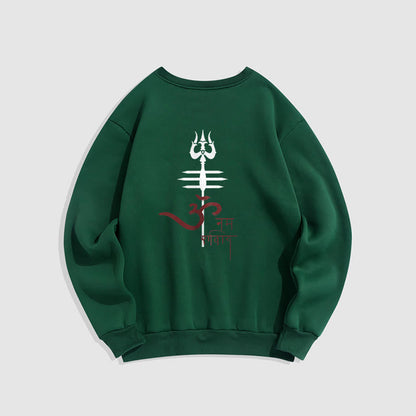 Mythstone OM NAMAH SHIVAYA Trident Fleece Lined Polyester Sweatshirt