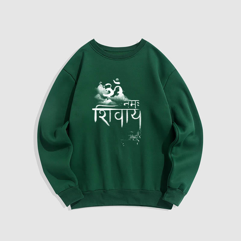 Sudadera de poliéster con forro polar de montaña OM NAMAH SHIVAYA de Mythstone 