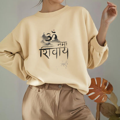 Sudadera de poliéster con forro polar de montaña OM NAMAH SHIVAYA de Mythstone 