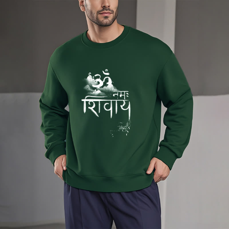 Sudadera de poliéster con forro polar de montaña OM NAMAH SHIVAYA de Mythstone 