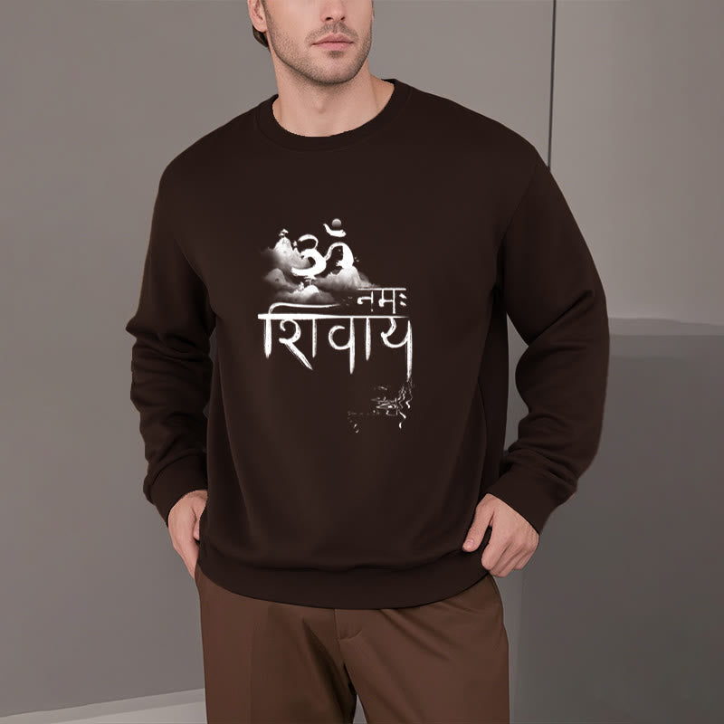 Sudadera de poliéster con forro polar de montaña OM NAMAH SHIVAYA de Mythstone 