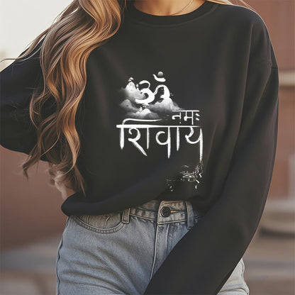 Sudadera de poliéster con forro polar de montaña OM NAMAH SHIVAYA de Mythstone 