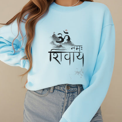 Sudadera de poliéster con forro polar de montaña OM NAMAH SHIVAYA de Mythstone 