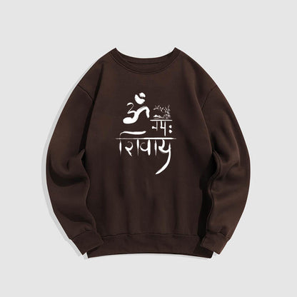 Mythstone OM NAMAH SHIVAYA Crane Bamboo Fleece Lined Polyester Sweatshirt