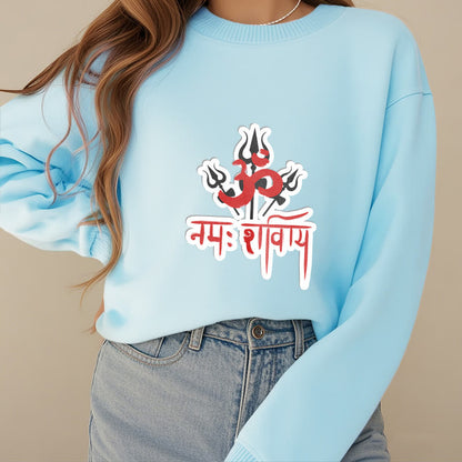 Mythstone OM NAMAH SHIVAYA Three Tridents Fleece Lined Polyester Sweatshirt