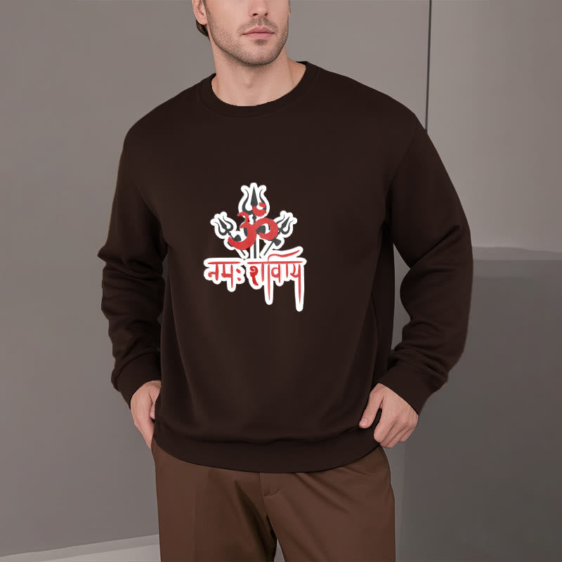 Mythstone OM NAMAH SHIVAYA Three Tridents Fleece Lined Polyester Sweatshirt