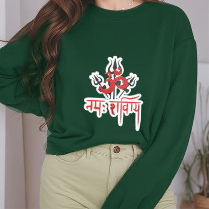 Mythstone OM NAMAH SHIVAYA Three Tridents Fleece Lined Polyester Sweatshirt