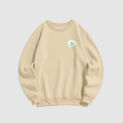 Mythstone Lotus Never Be Controlled By Three Things Fleece Lined Sweatshirt