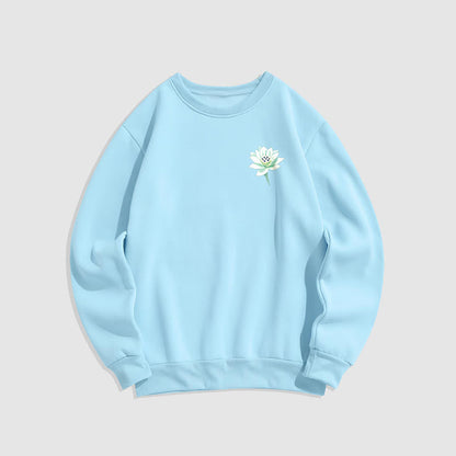 Mythstone Lotus Never Be Controlled By Three Things Fleece Lined Sweatshirt