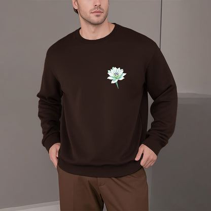 Mythstone Lotus Never Be Controlled By Three Things Fleece Lined Sweatshirt