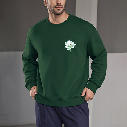 Mythstone Lotus Never Be Controlled By Three Things Fleece Lined Sweatshirt