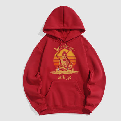 Mythstone Let That Shit Go Buddha Polyester Fleece Lined Hoodie