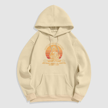 Mythstone Never Stop Believing In Hope Buddha Polyester Fleece Lined Hoodie