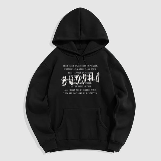 Mythstone Form Is No Other Than Emptiness Fleece Lined Polyester Hoodie