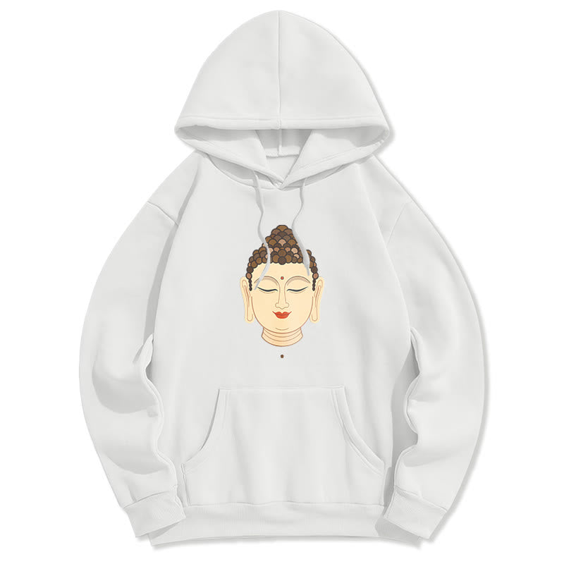 Mythstone Meditation Buddha Fleece Lined Polyester Hoodie