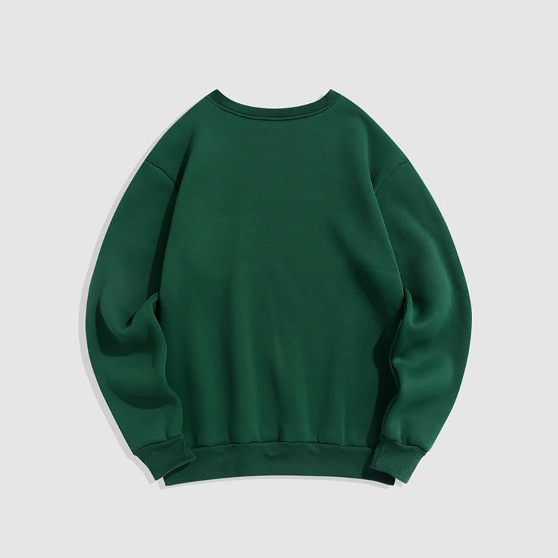 Mythstone Aura Green Buddha Round Neck Fleece Lined Sweatshirt