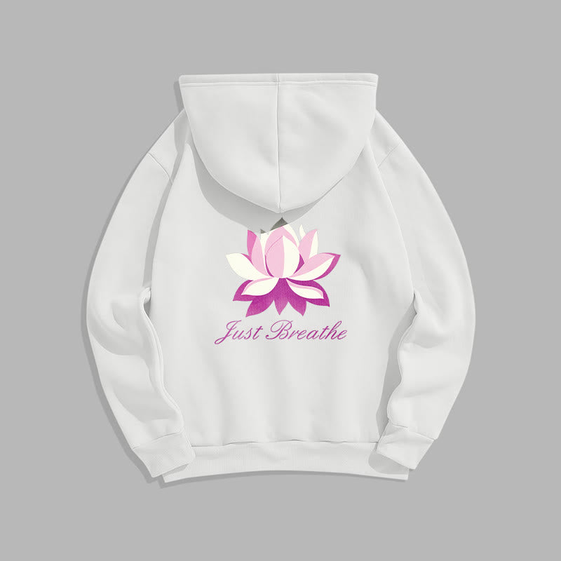 Mythstone Lotus Just Breathe Fleece Lined Polyester Hoodie