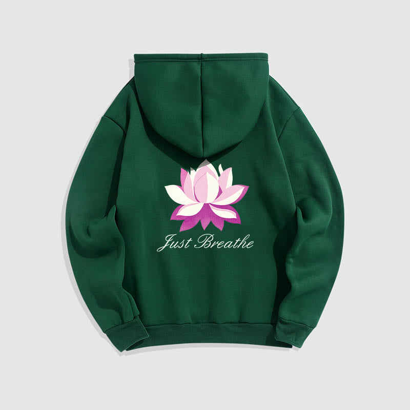 Mythstone Lotus Just Breathe Fleece Lined Polyester Hoodie