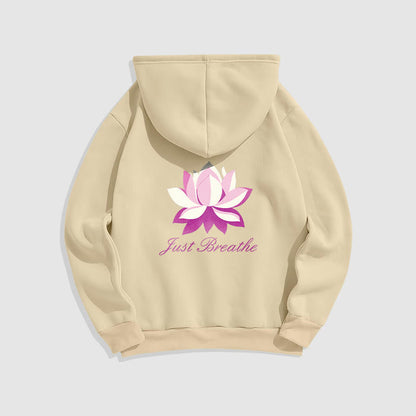 Mythstone Lotus Just Breathe Fleece Lined Polyester Hoodie