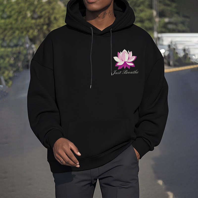 Mythstone Lotus Just Breathe Fleece Lined Polyester Hoodie