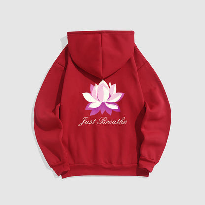 Mythstone Lotus Just Breathe Fleece Lined Polyester Hoodie