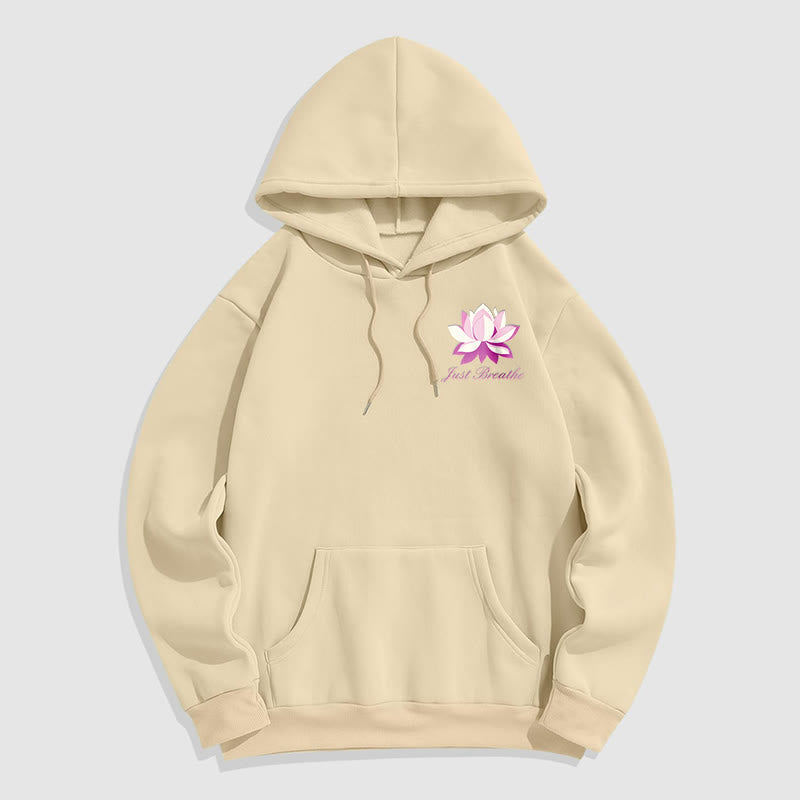 Mythstone Lotus Just Breathe Fleece Lined Polyester Hoodie