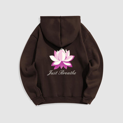 Mythstone Lotus Just Breathe Fleece Lined Polyester Hoodie