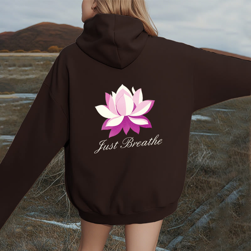 Mythstone Lotus Just Breathe Fleece Lined Polyester Hoodie