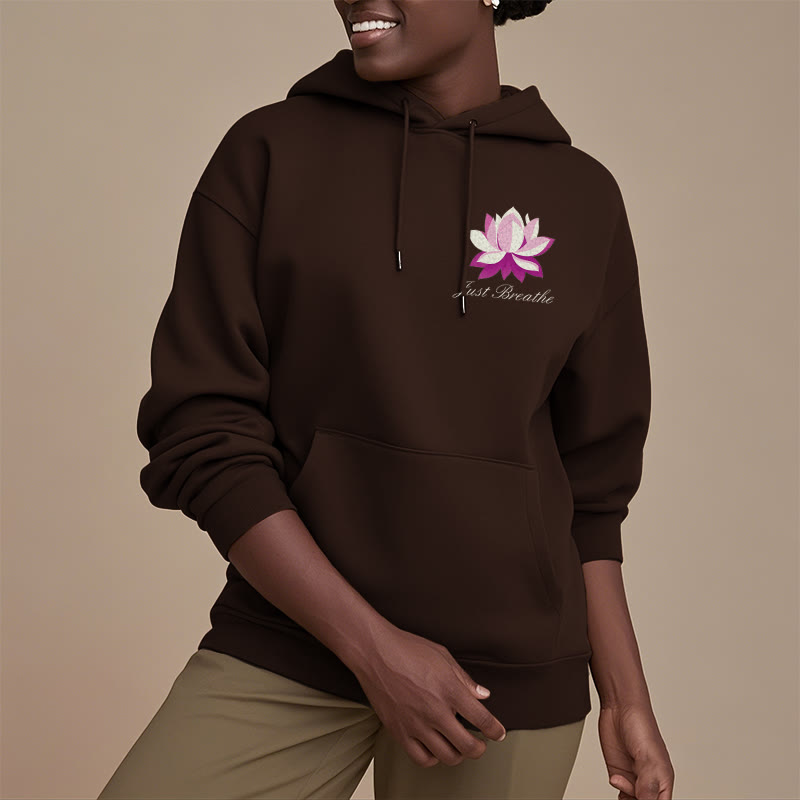 Mythstone Lotus Just Breathe Fleece Lined Polyester Hoodie