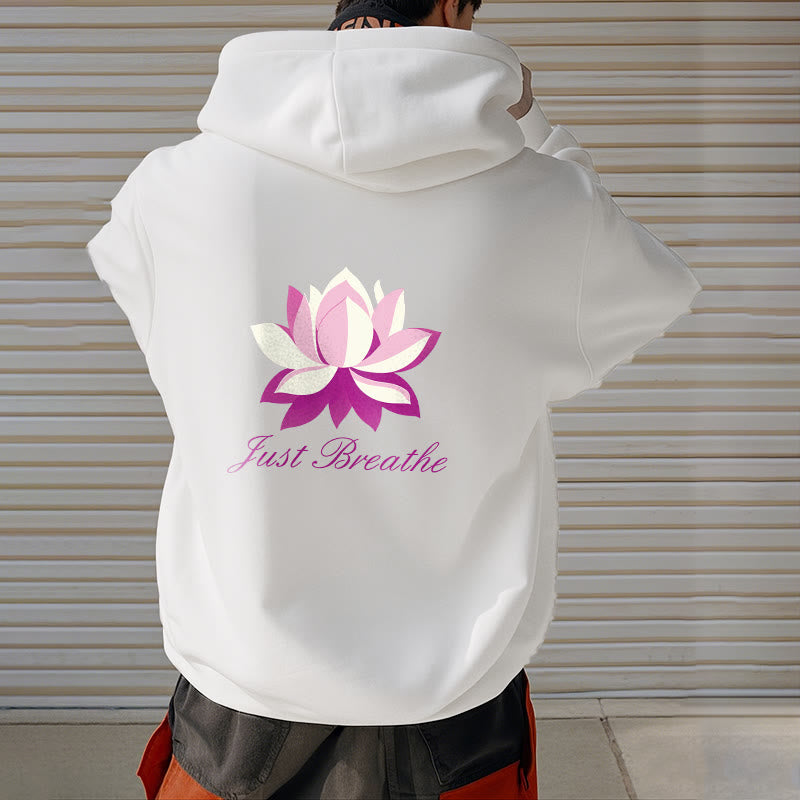 Mythstone Lotus Just Breathe Fleece Lined Polyester Hoodie