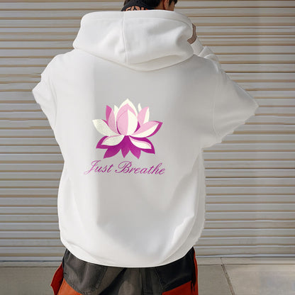 Mythstone Lotus Just Breathe Fleece Lined Polyester Hoodie