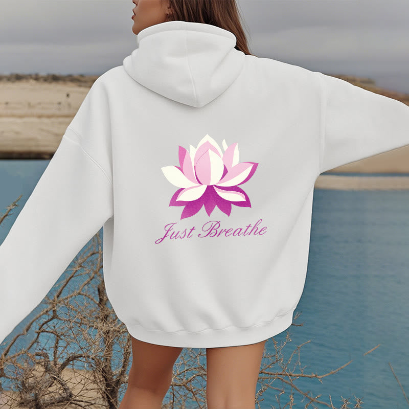 Mythstone Lotus Just Breathe Fleece Lined Polyester Hoodie